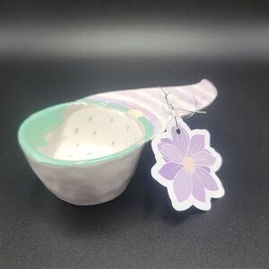 CLEARANCE Spring Gnome Easter Ramekin Pastel Painted Ceramic Kitchen